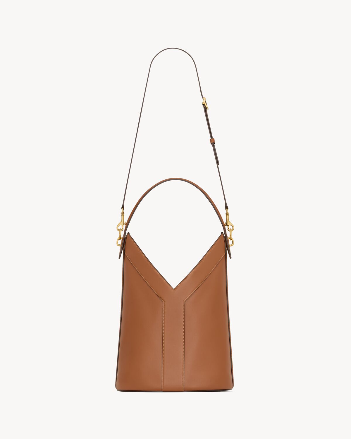 YSL Y top-handle bucket in leather - Image 5